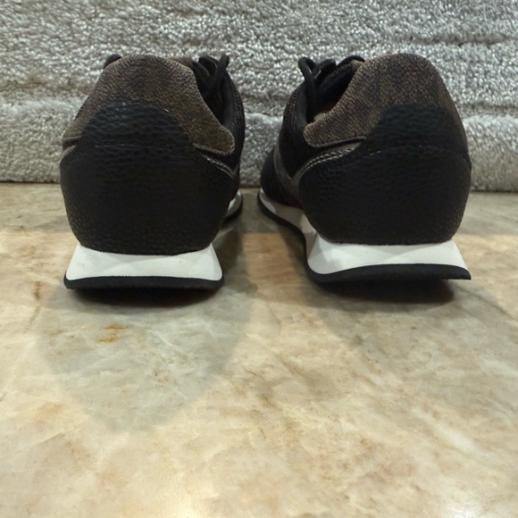 Michael Kors Women Billie Trainer Sneakers Black/Brown/ Sliver - Picture 4 of 8